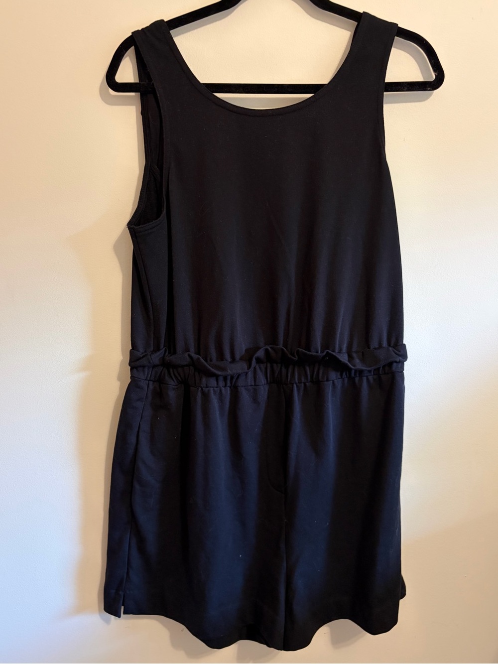 SWEATY BETTY- size large sleek black
sleeveless athletic romper
